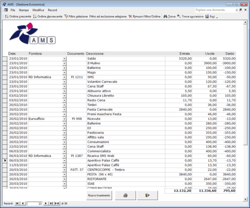 software associazione - gestione economica