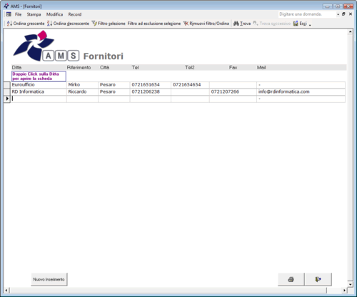 Software Associazione - Fornitori