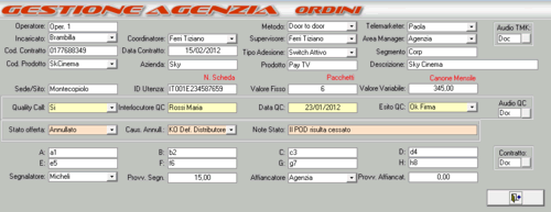 gestione contratti agenzia telefonia